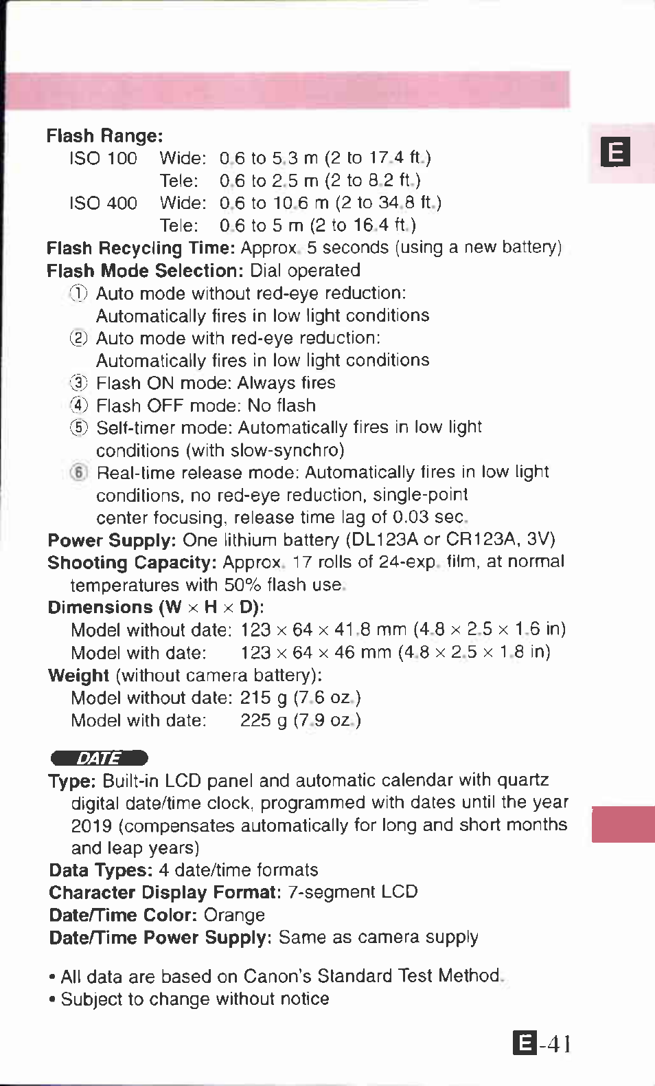 Canon ZOOM85 User Manual | Page 41 / 43