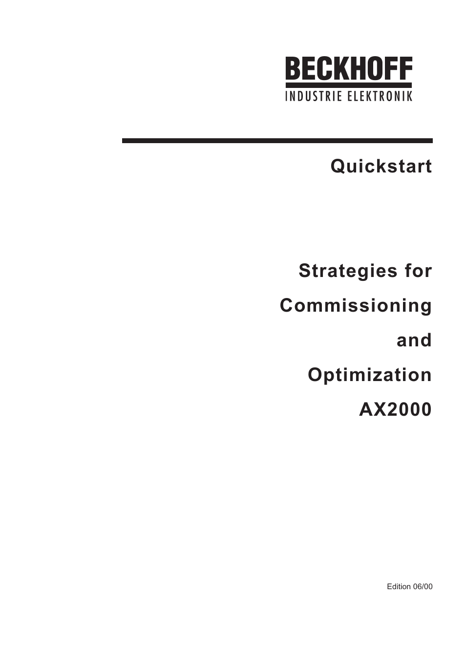 BECKHOFF AX2000 User Manual | 11 pages