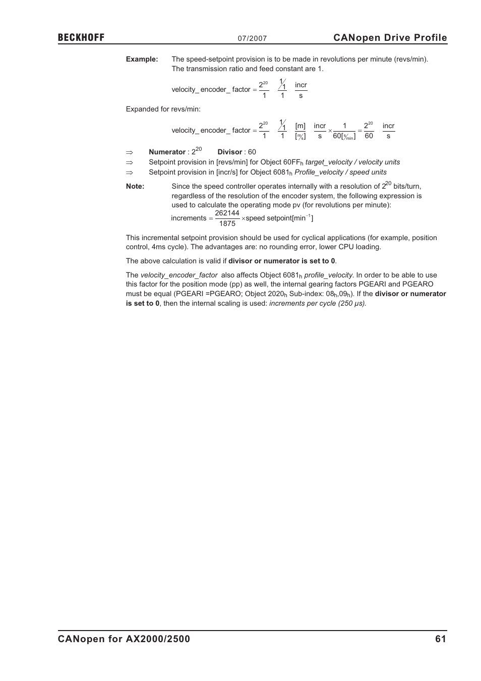Canopen drive profile | BECKHOFF AX2000 CANopen communication profile User Manual | Page 61 / 137
