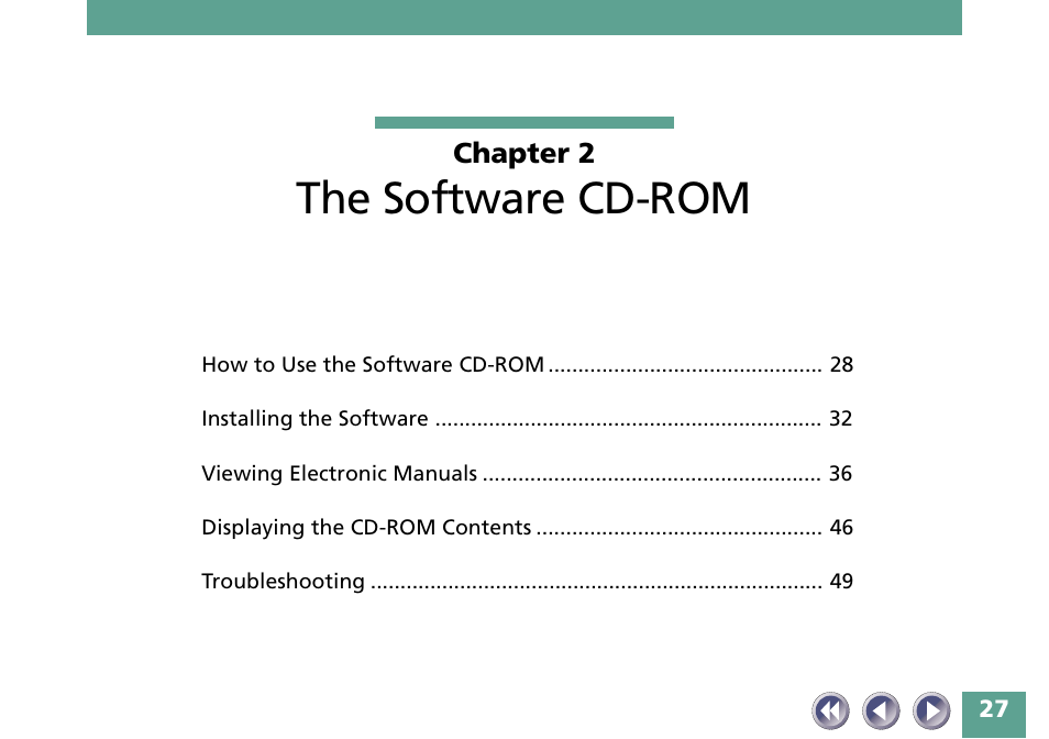 Chapter 2 the software cd-rom, The software cd-rom | Canon FB330P/FB630P User Manual | Page 27 / 82