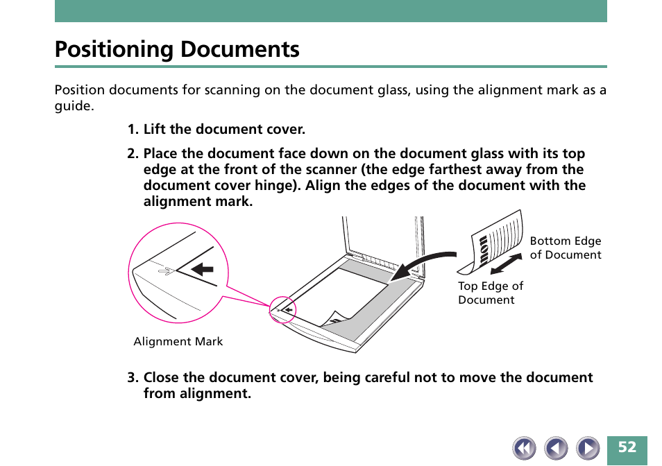 Positioning documents | Canon FB330P/FB630P User Manual | Page 52 / 82