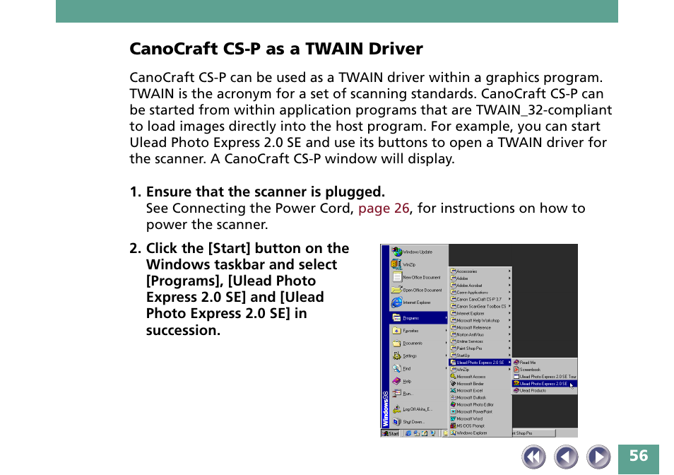 Canocraft cs-p as a twain driver | Canon FB330P/FB630P User Manual | Page 56 / 82