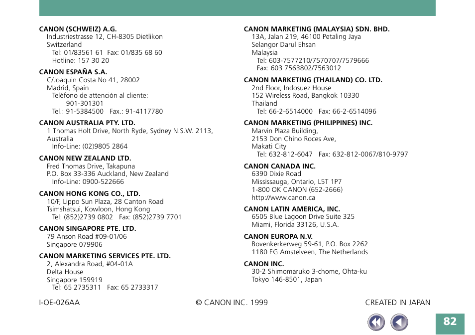 Canon FB330P/FB630P User Manual | Page 82 / 82