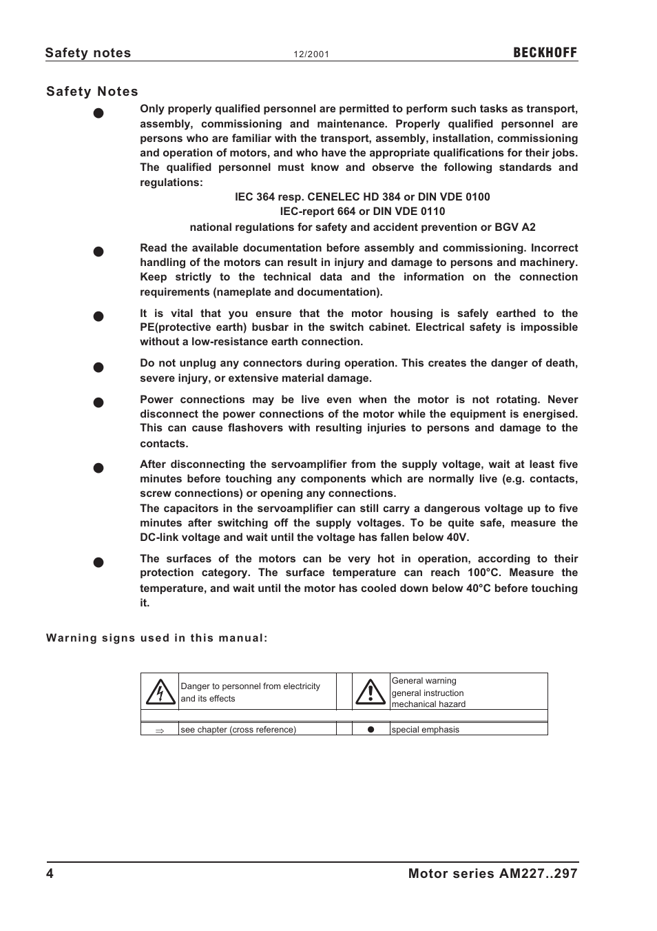 Safety notes, Beckhoff | BECKHOFF AM2000 User Manual | Page 4 / 34