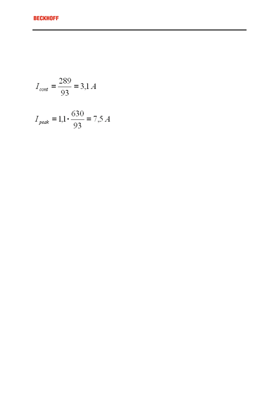 Step 5: amplifier sizing | BECKHOFF AL2000 Application User Manual | Page 31 / 39