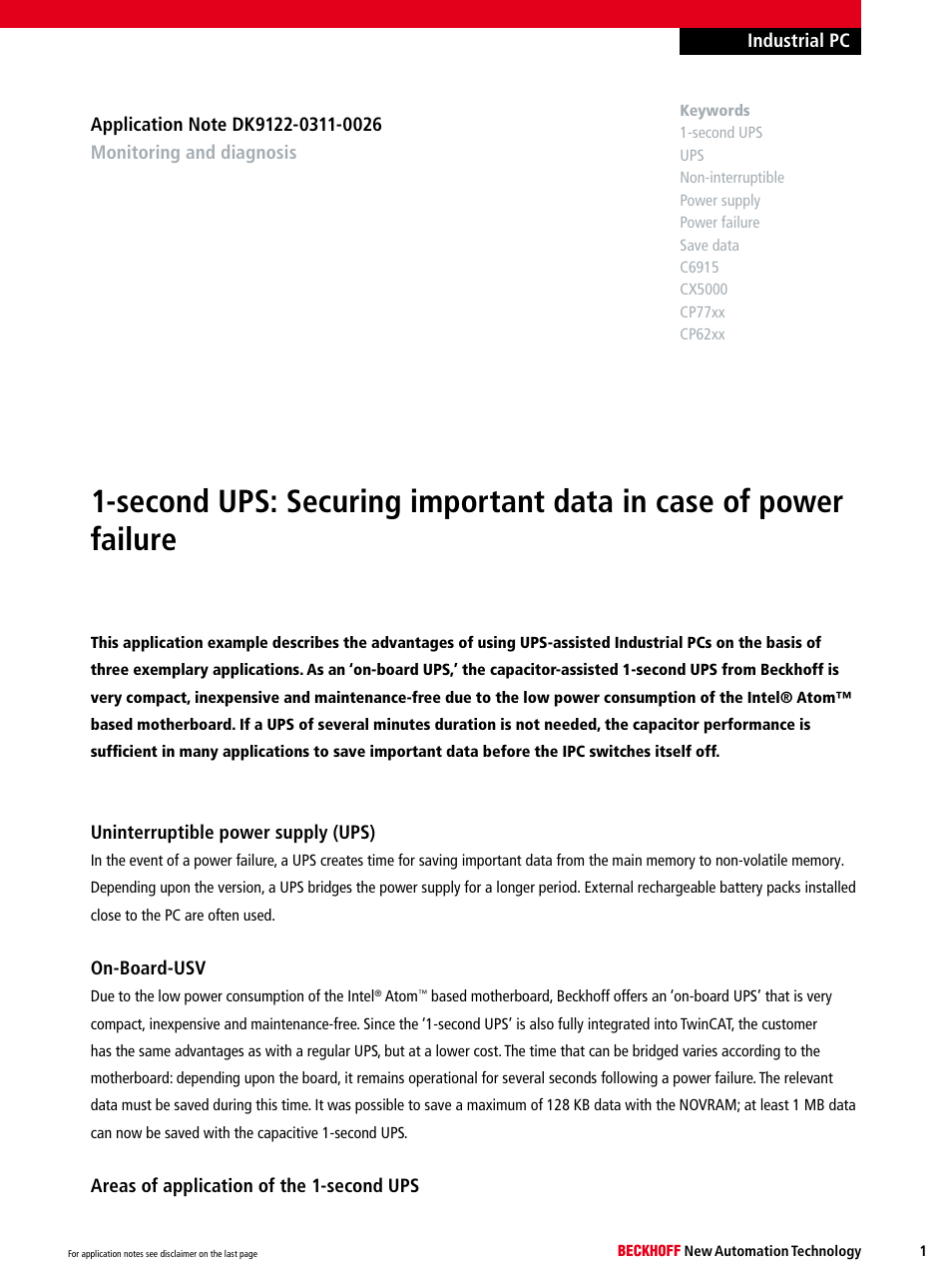 BECKHOFF DK9122-0311-0026 User Manual | 6 pages