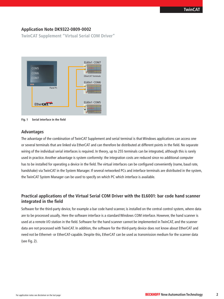 Advantages | BECKHOFF DK9322-0809-0002 User Manual | Page 2 / 4