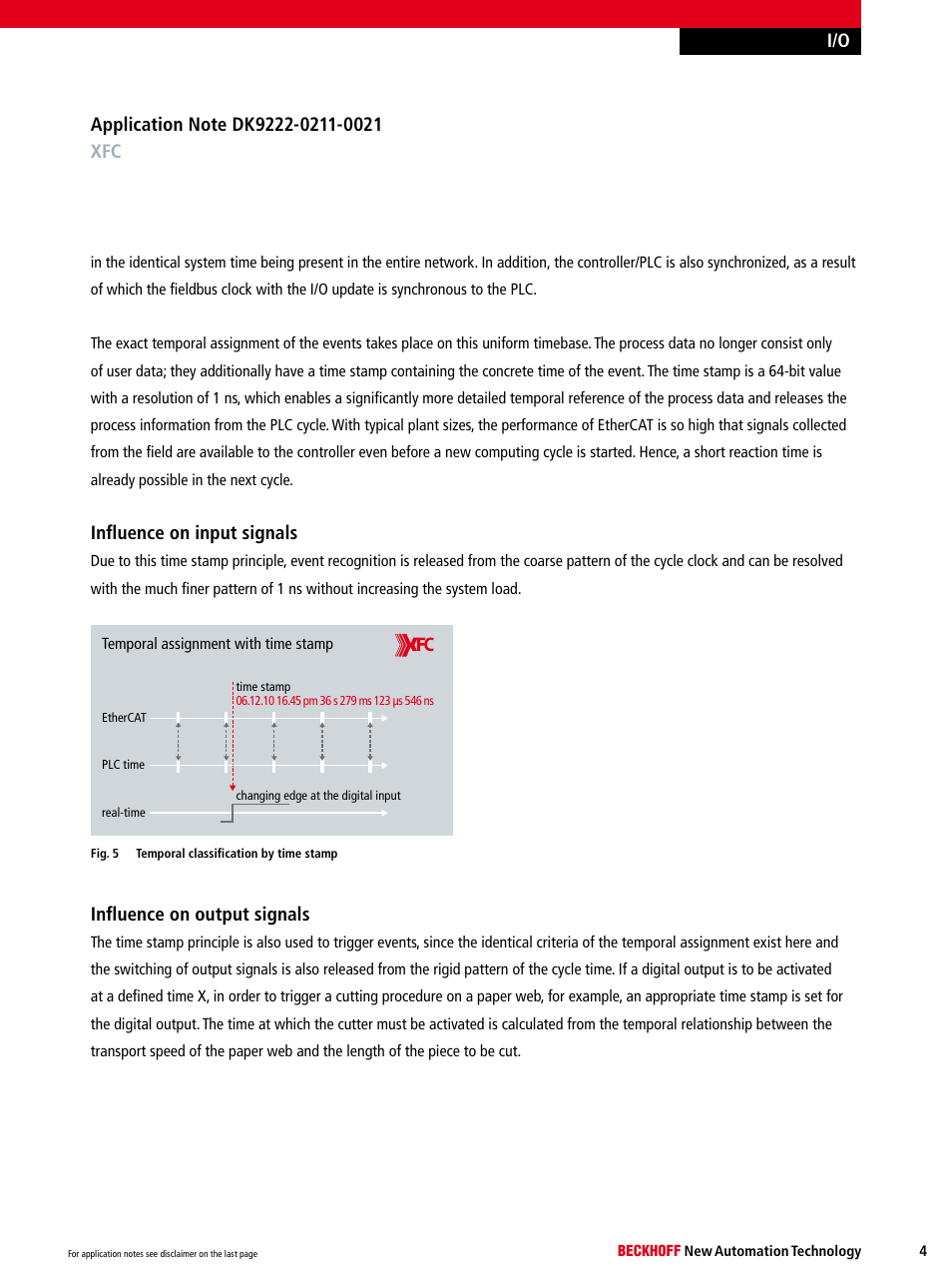 Influence on input signals, Influence on output signals | BECKHOFF DK9222-0211-0021 User Manual | Page 4 / 6