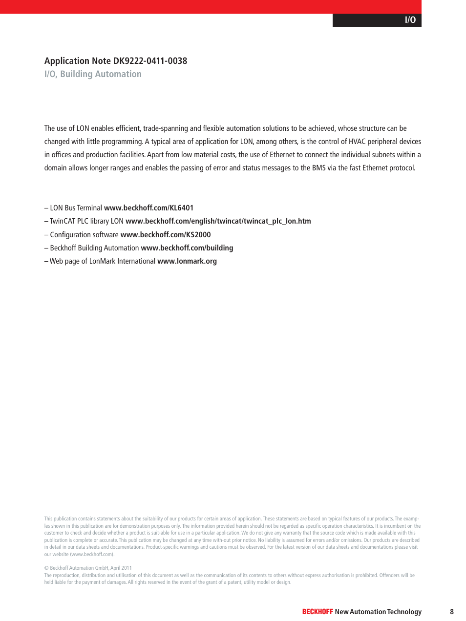 BECKHOFF DK9222-0411-0038 User Manual | Page 8 / 8