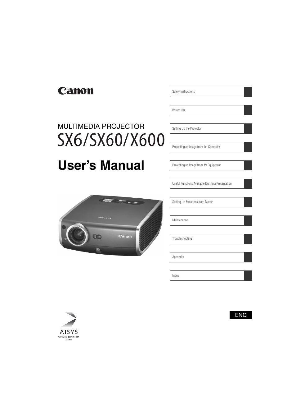 Canon SX6 User Manual | 133 pages