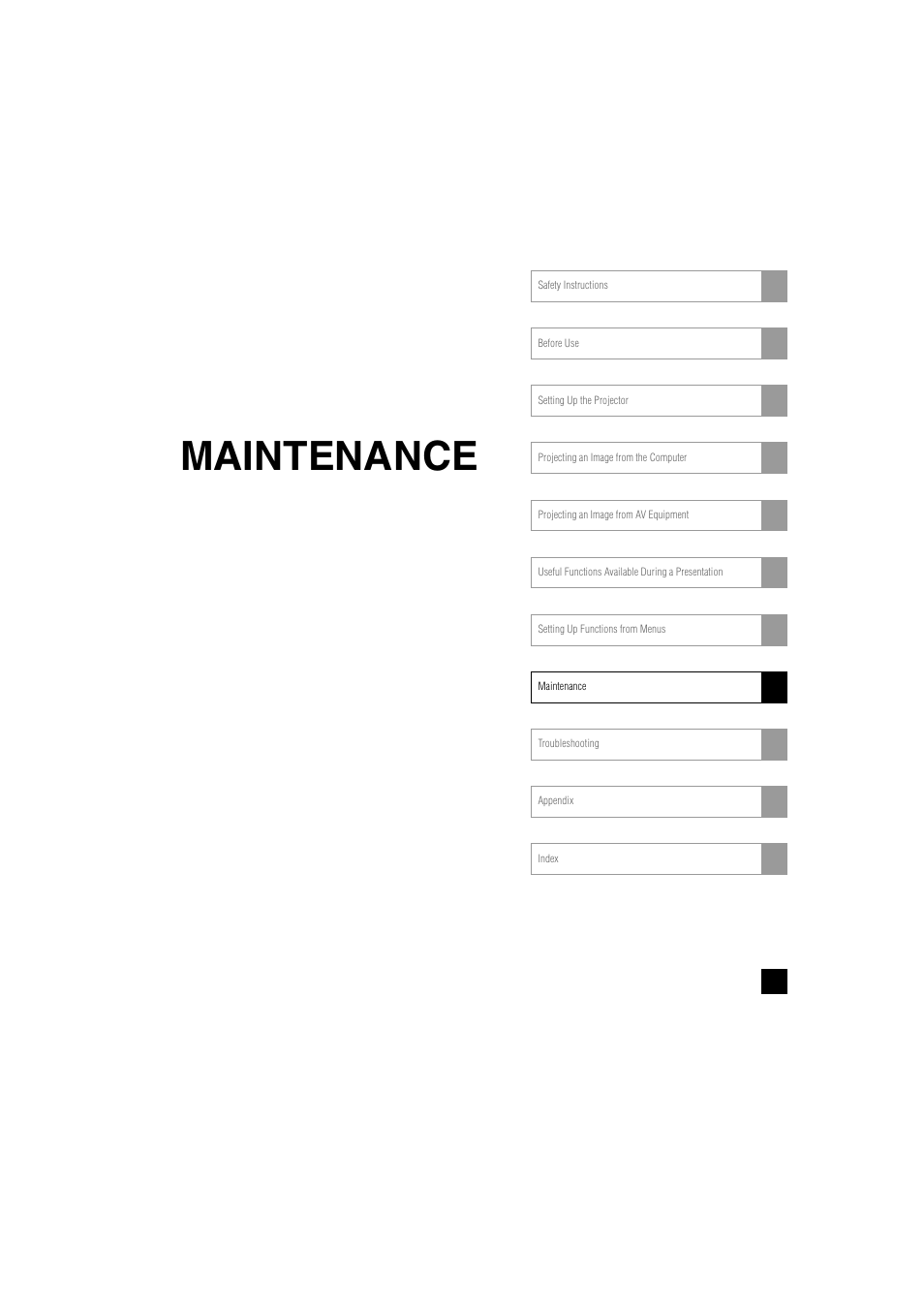 Maintenance | Canon SX6 User Manual | Page 105 / 133