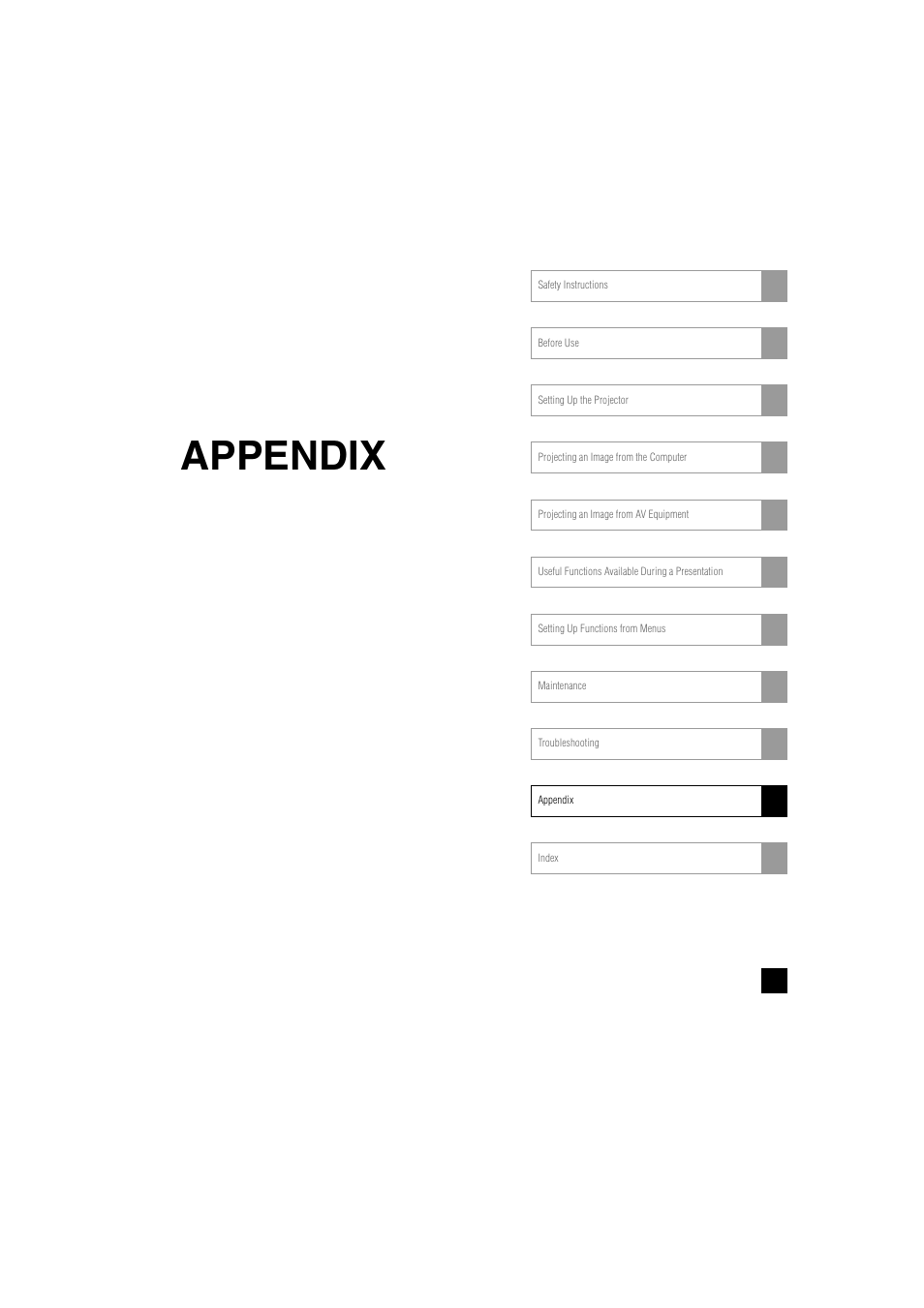 Appendix | Canon SX6 User Manual | Page 117 / 133