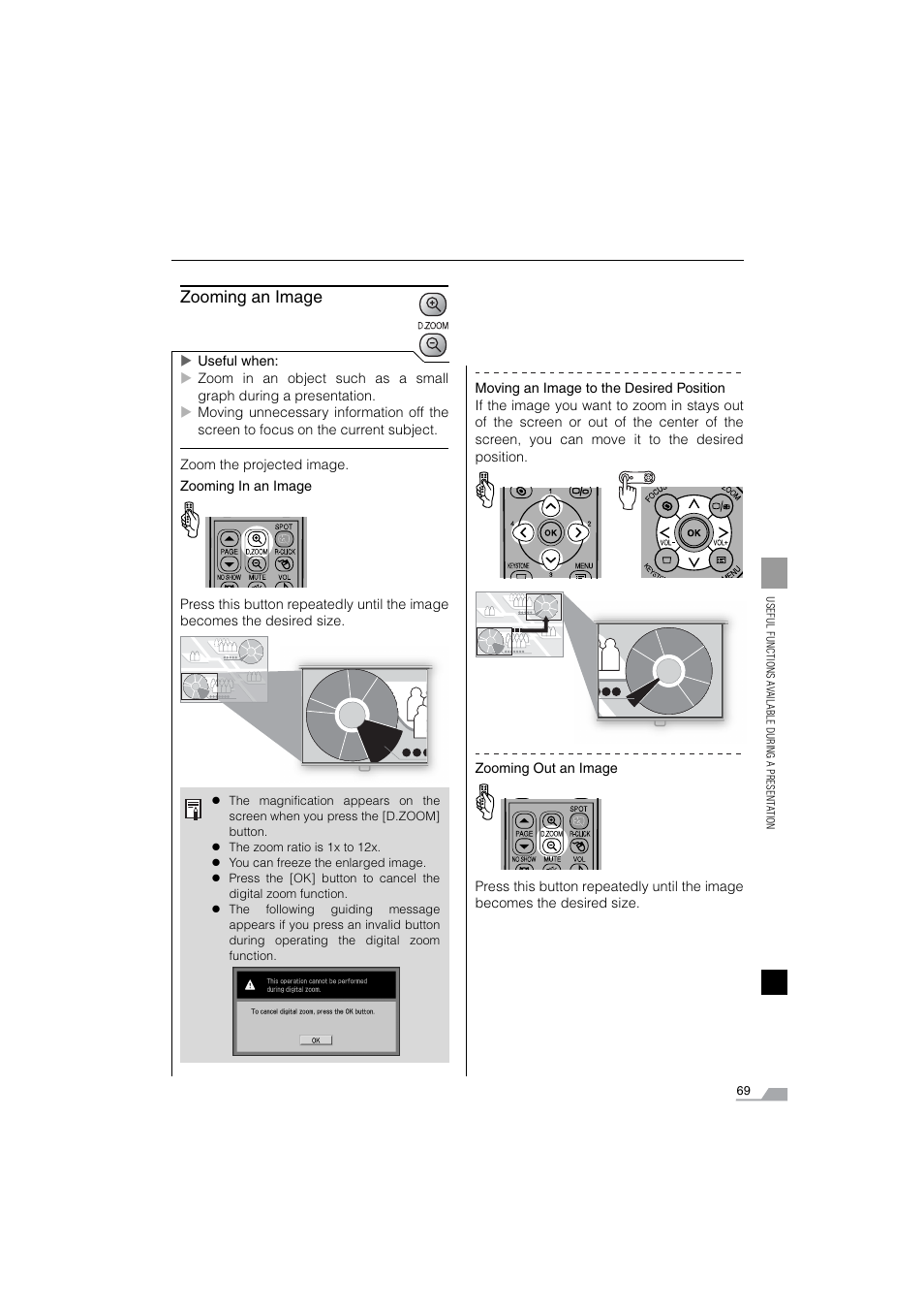 Zooming an image | Canon SX6 User Manual | Page 69 / 133