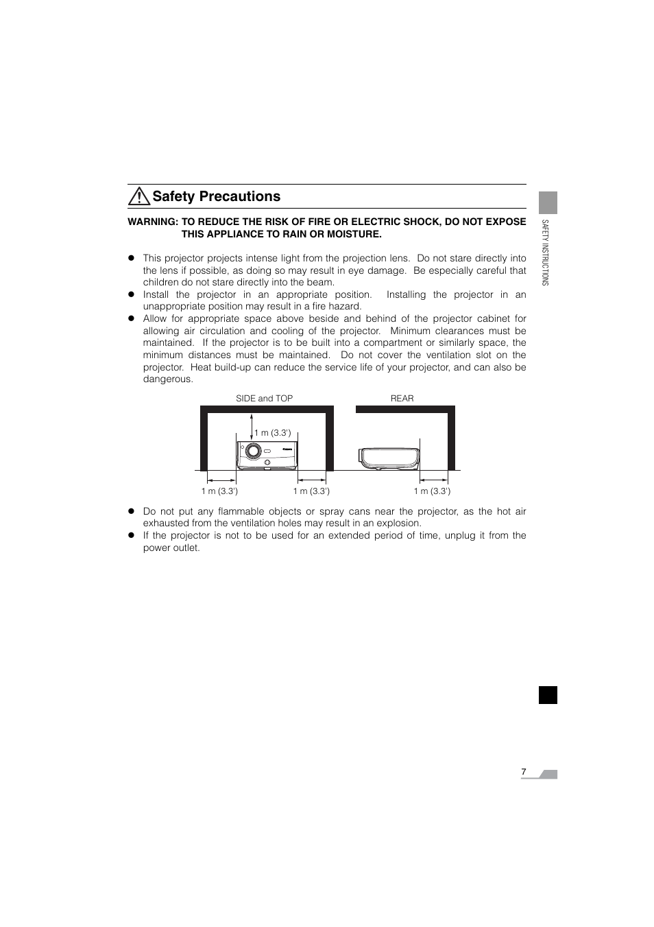 Safety precautions | Canon SX6 User Manual | Page 7 / 133