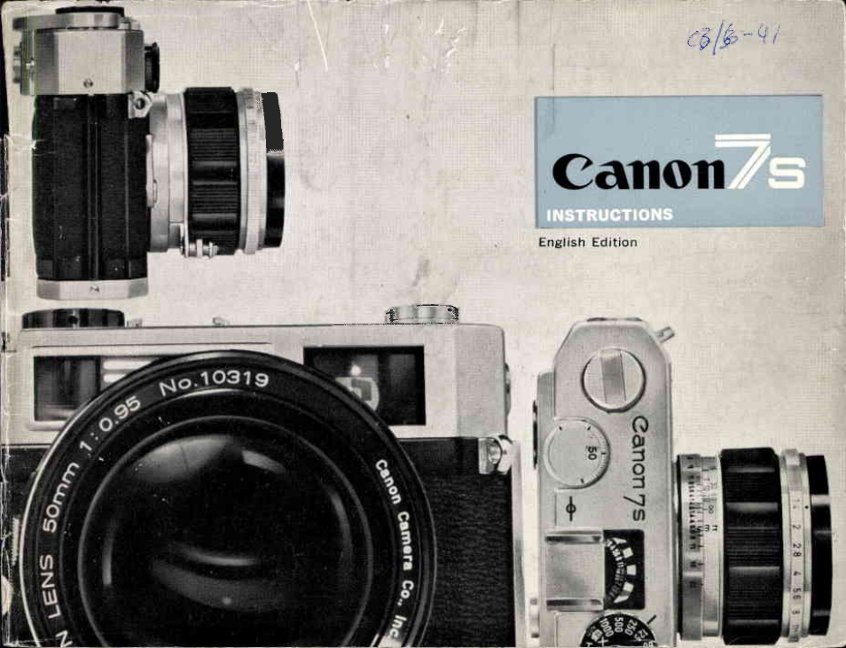 Canon Model 7S User Manual | 86 pages