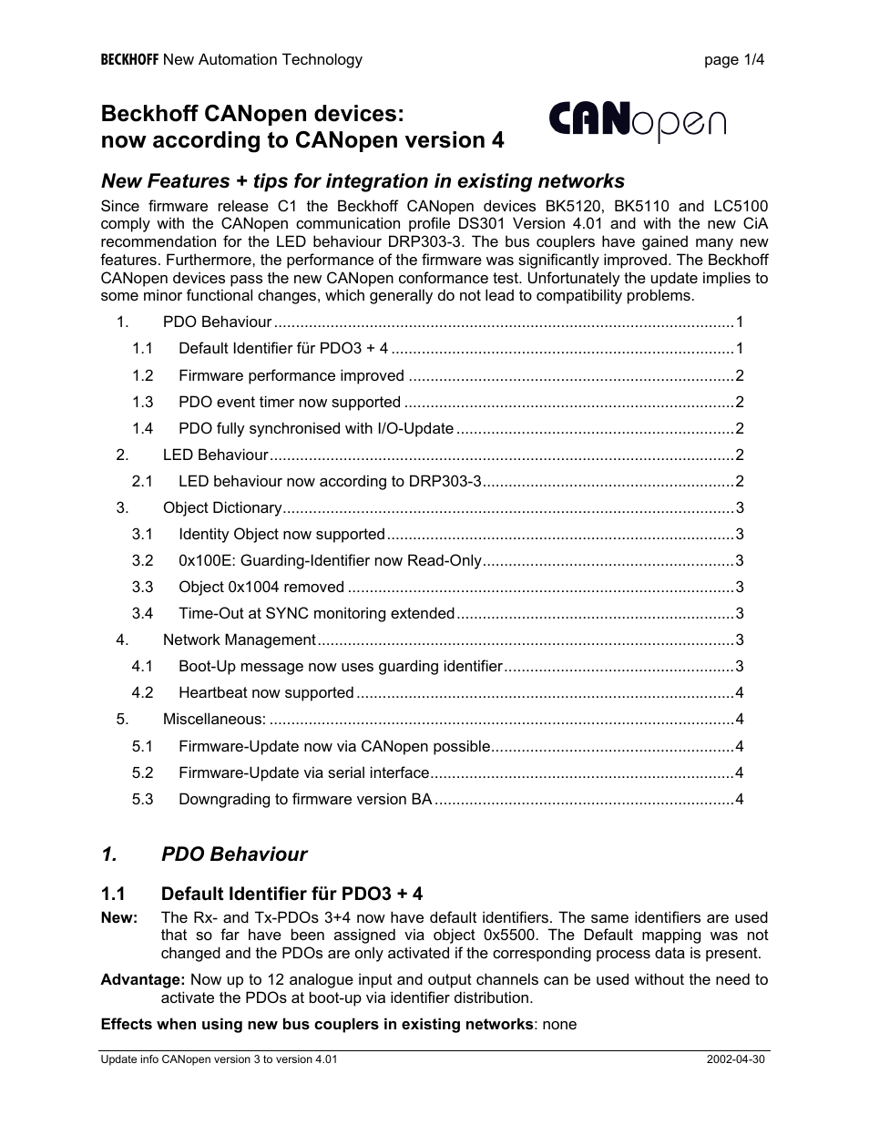 BECKHOFF BK51x0 User Manual | 4 pages