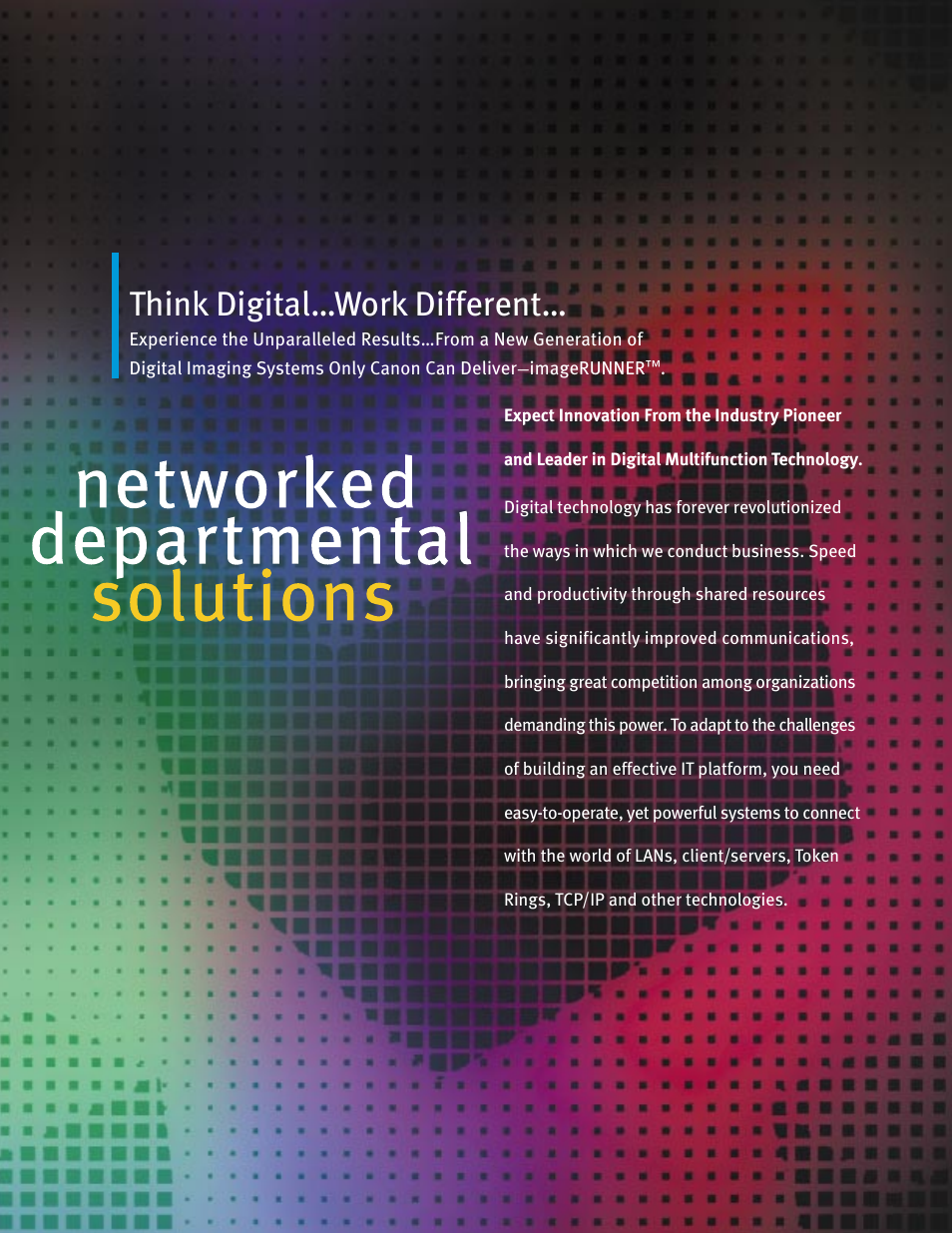 Think digital…work different | Canon 330 User Manual | Page 2 / 8
