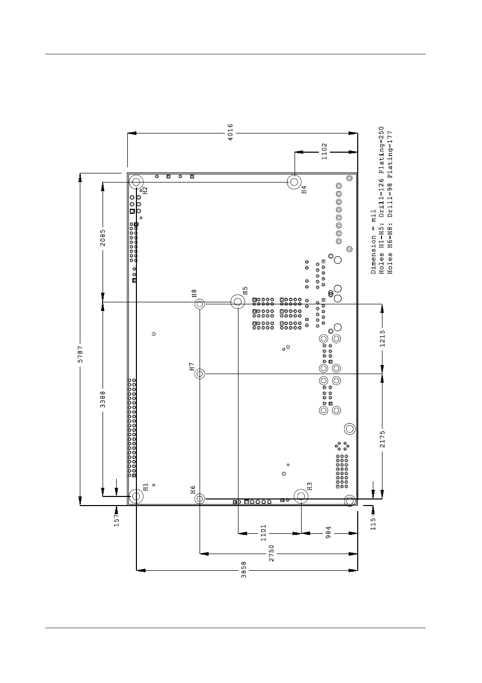 7 mechanical drawing, 1 pcb: mounting holes | BECKHOFF CB3053 User Manual | Page 59 / 69