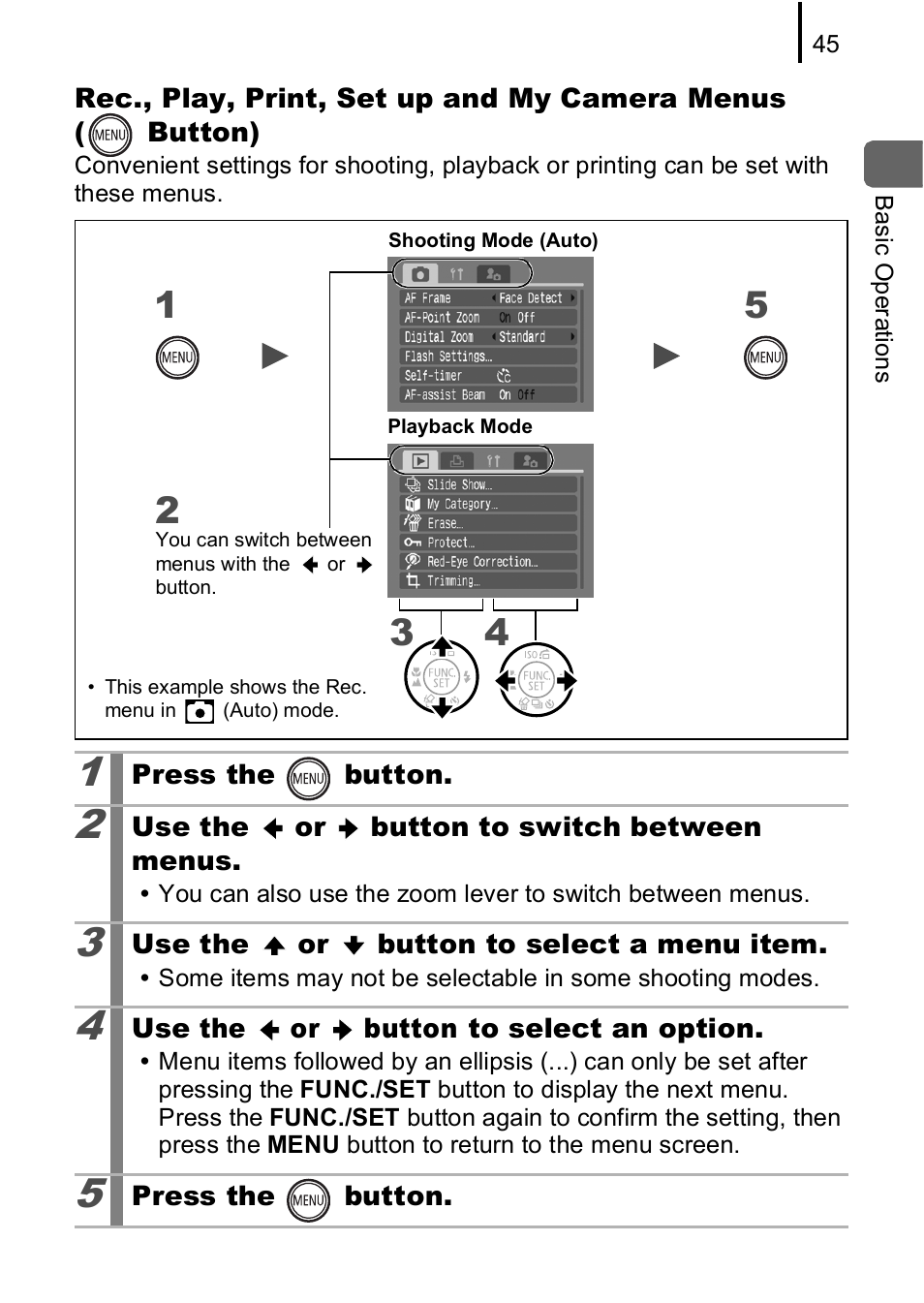 P. 45) | Canon IXUS 85 IS User Manual | Page 47 / 224