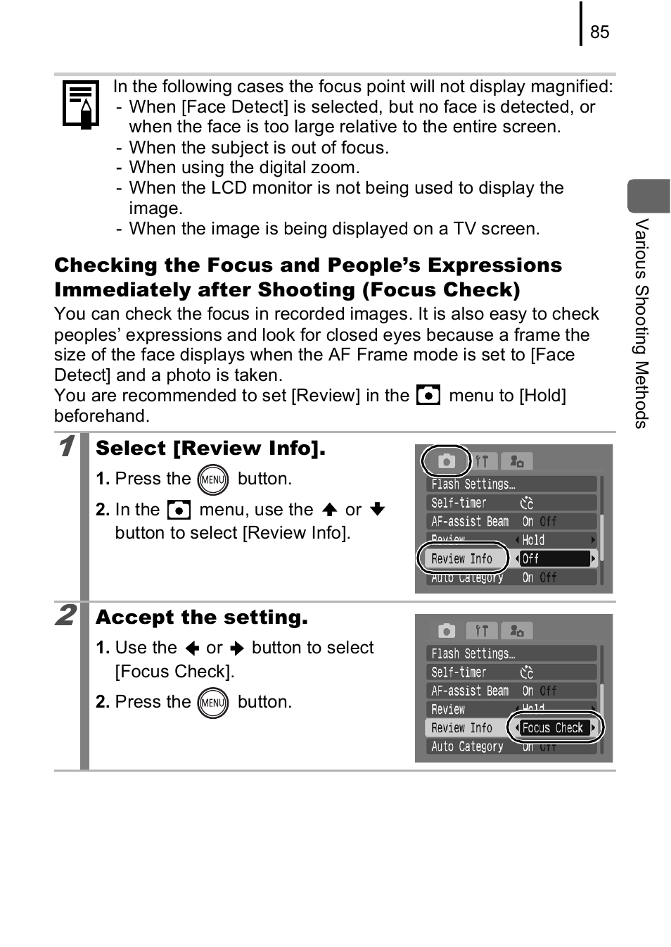 P. 85 | Canon IXUS 85 IS User Manual | Page 87 / 224