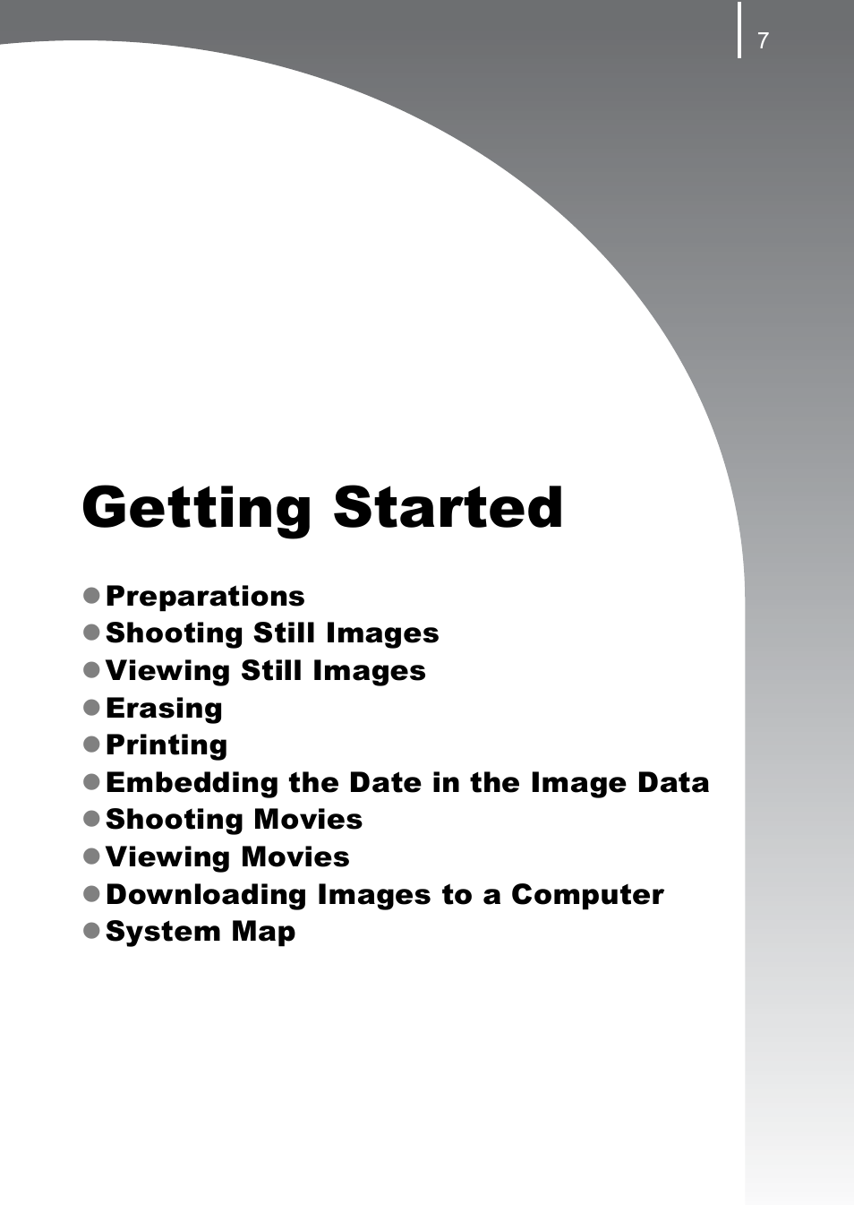 Getting started | Canon IXUS 85 IS User Manual | Page 9 / 224