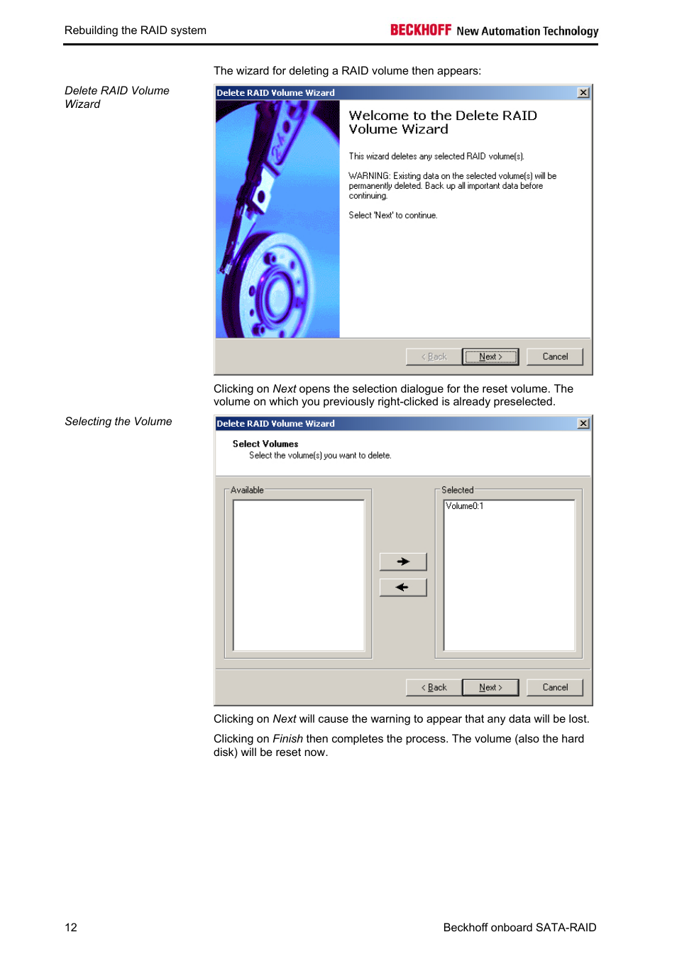 BECKHOFF Onboard SATA RAID User Manual | Page 14 / 25