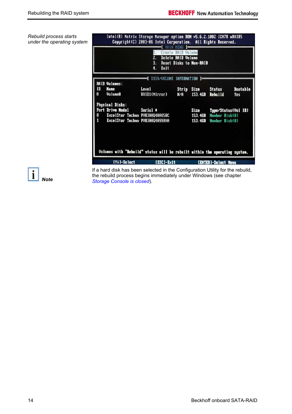 BECKHOFF Onboard SATA RAID User Manual | Page 16 / 25