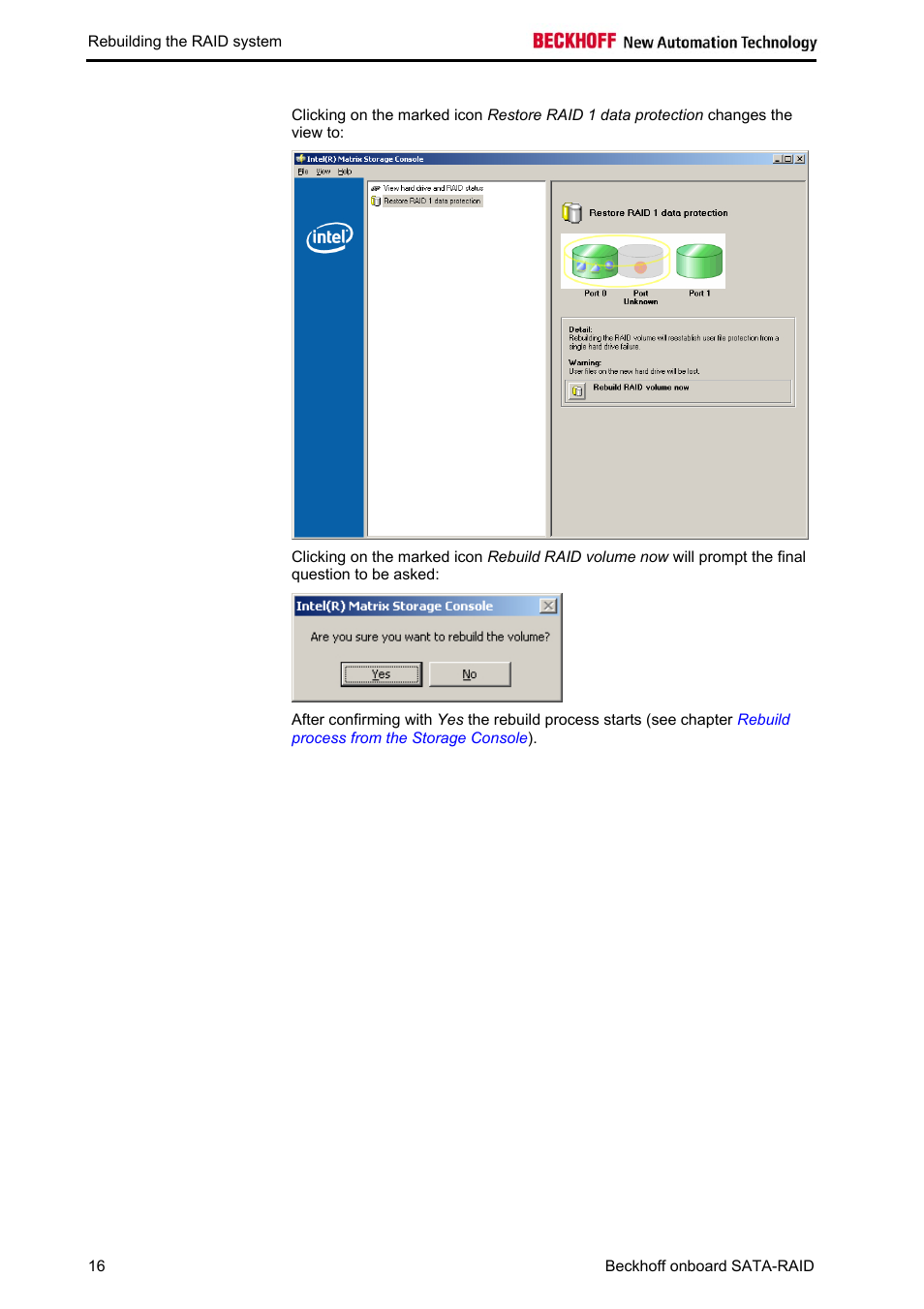 BECKHOFF Onboard SATA RAID User Manual | Page 18 / 25