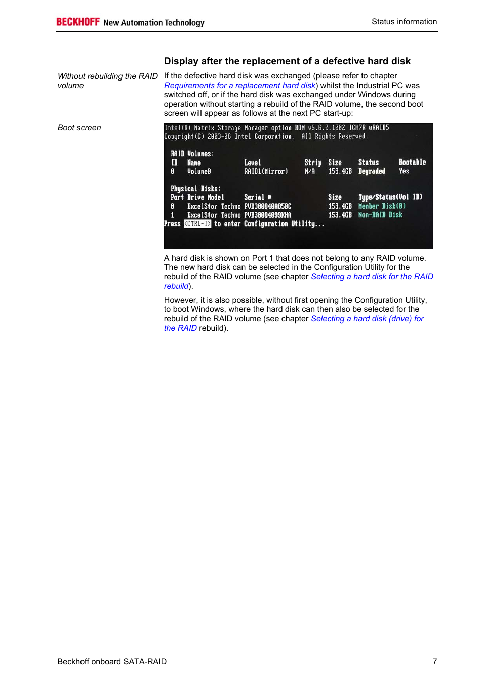 BECKHOFF Onboard SATA RAID User Manual | Page 9 / 25
