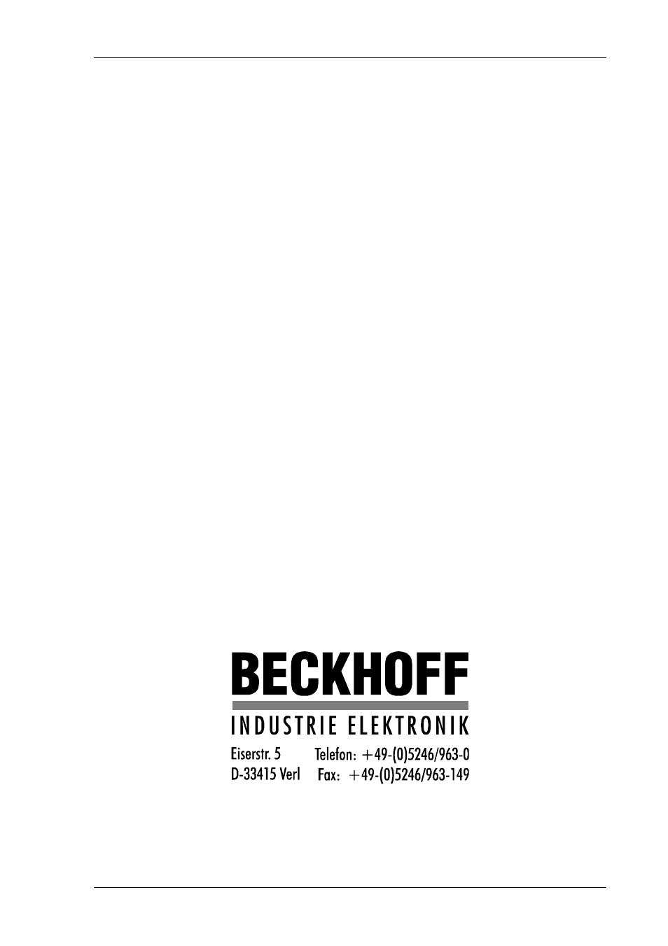 BECKHOFF C1120 User Manual | 52 pages