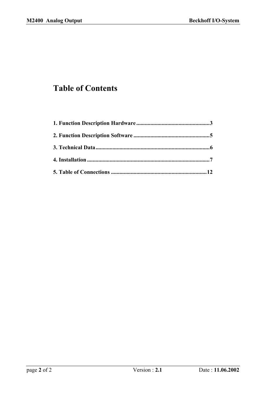 BECKHOFF M2400 User Manual | Page 2 / 15