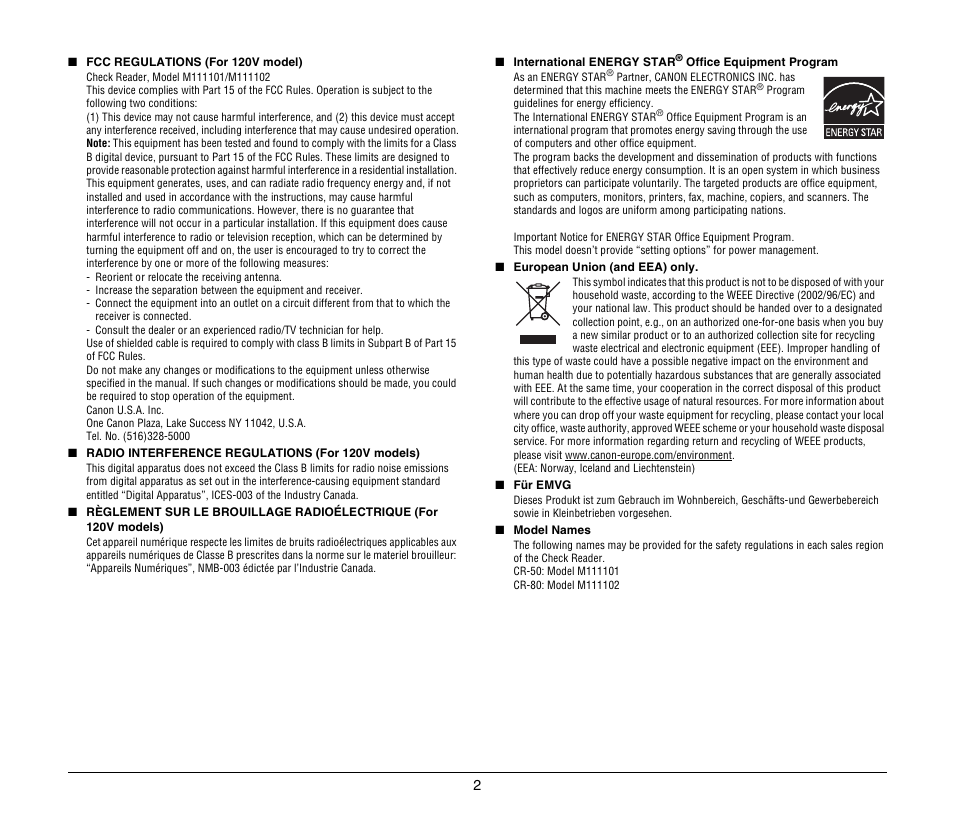 Canon FORMULA CR-80 User Manual | Page 2 / 24