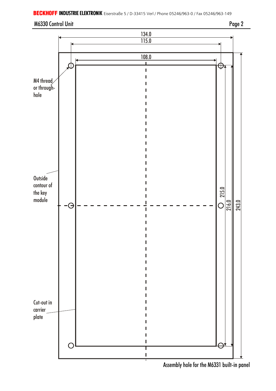 BECKHOFF M6330 User Manual | Page 2 / 5