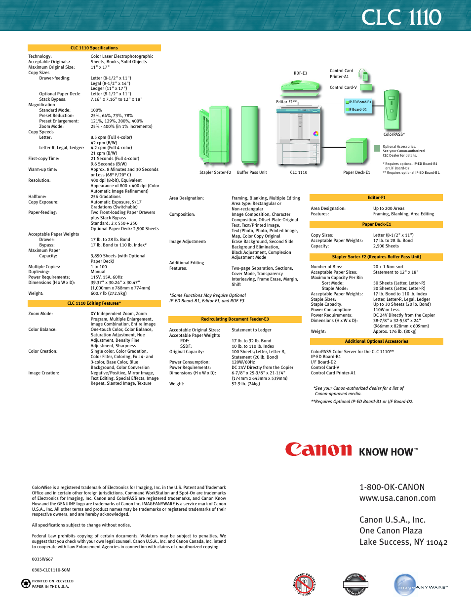 Canon CLC 1110 User Manual | Page 6 / 6