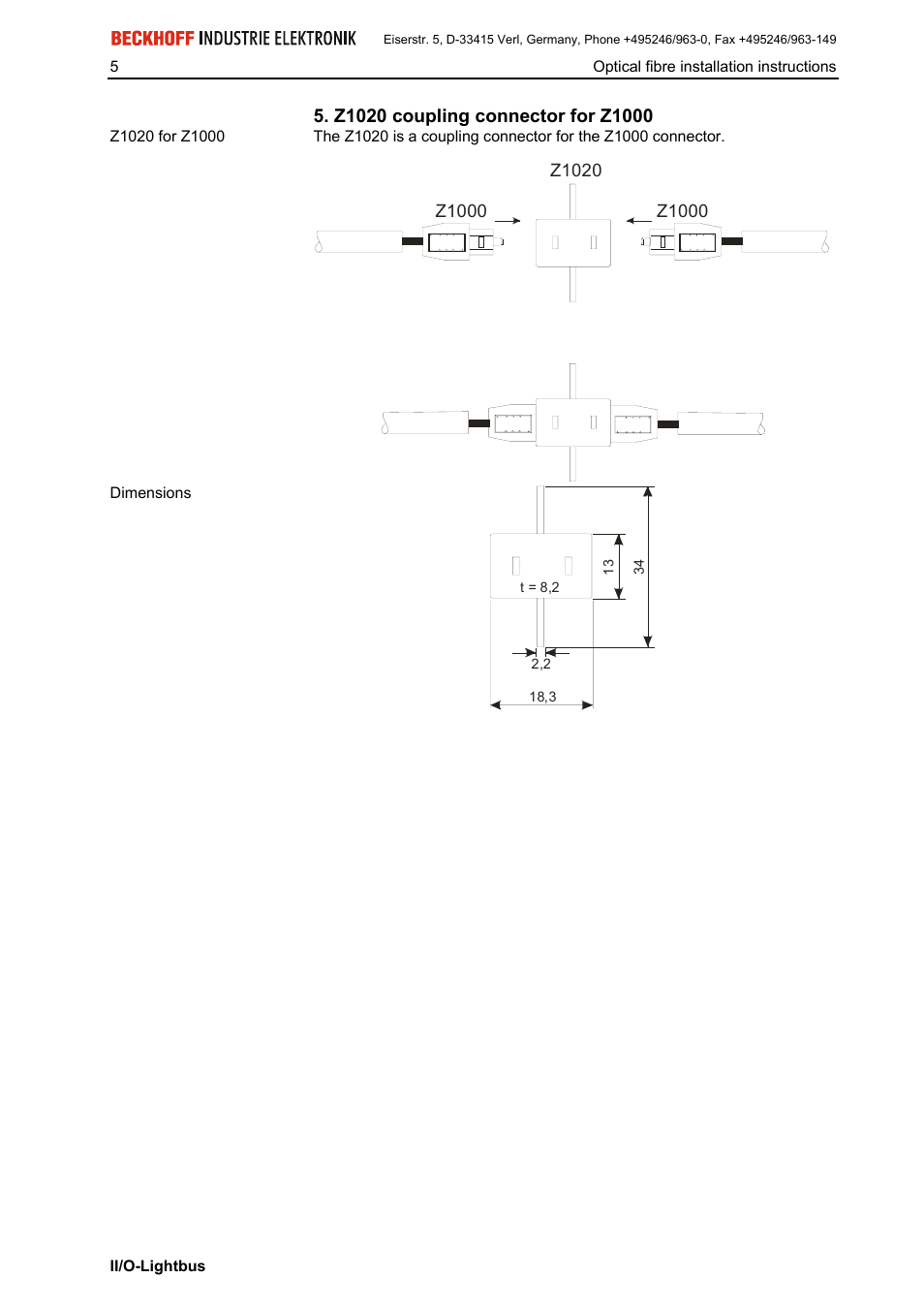 BECKHOFF II/O-Lightbus User Manual | Page 6 / 9