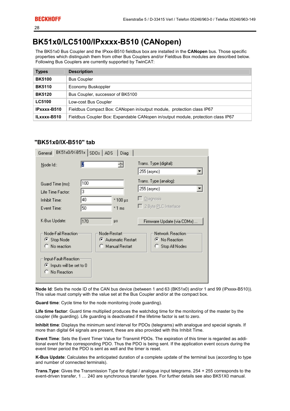 BECKHOFF FC5101 User Manual | Page 28 / 95