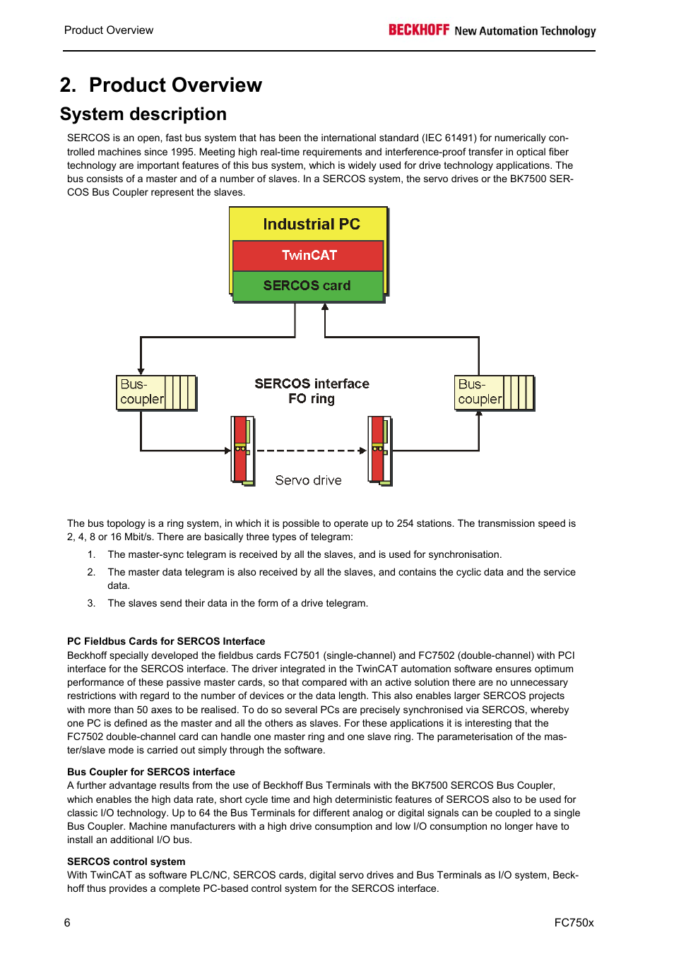 Product overview, System description | BECKHOFF FC7501 User Manual | Page 6 / 18