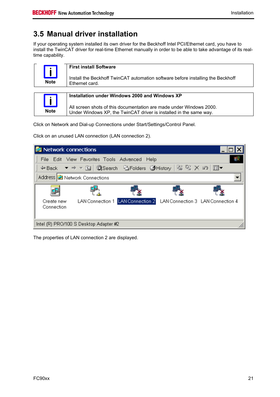 Manual driver installation, 5 manual driver installation | BECKHOFF FC9001-0010 User Manual | Page 23 / 43