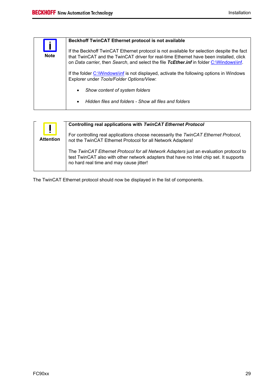 BECKHOFF FC9001-0010 User Manual | Page 31 / 43