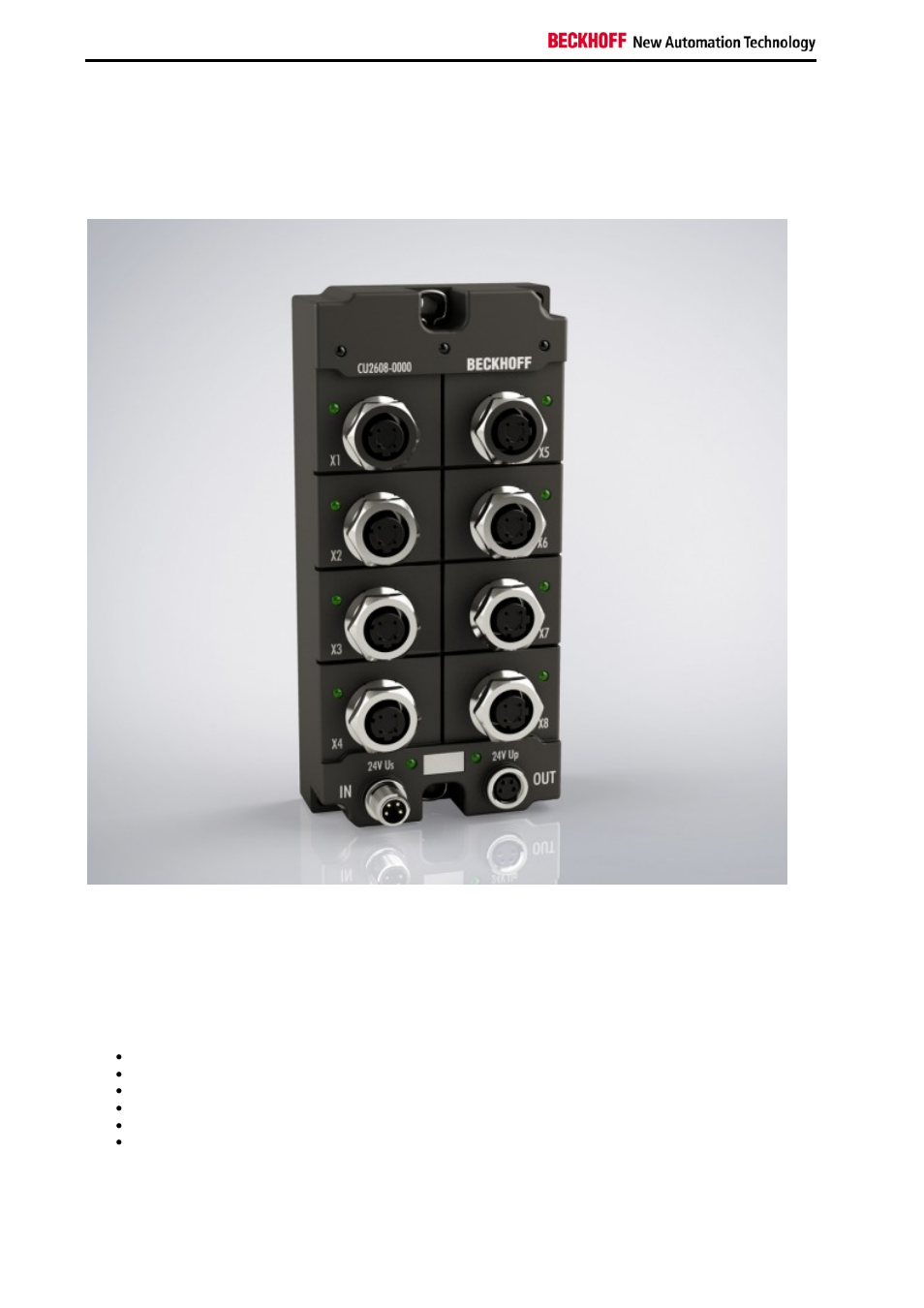 Product overview, Introduction | BECKHOFF CU2608 User Manual | Page 8 / 22