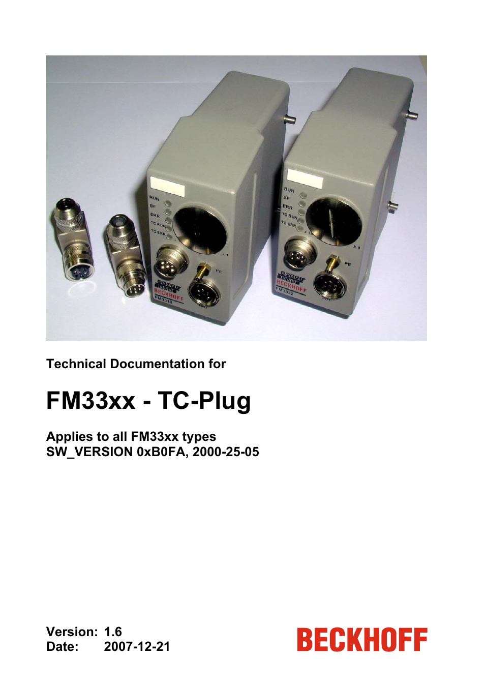 BECKHOFF FM33xx User Manual | 39 pages