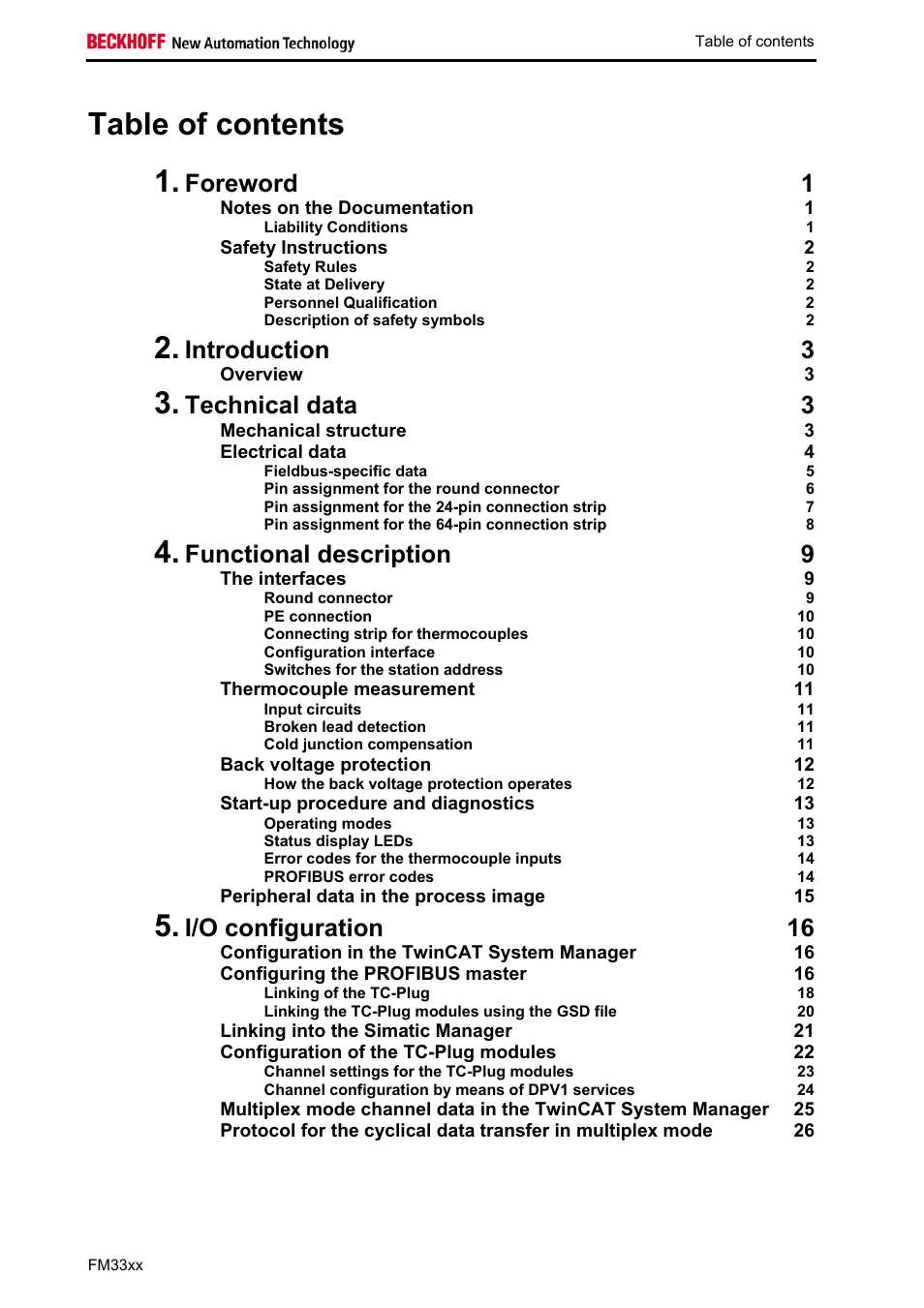BECKHOFF FM33xx User Manual | Page 3 / 39