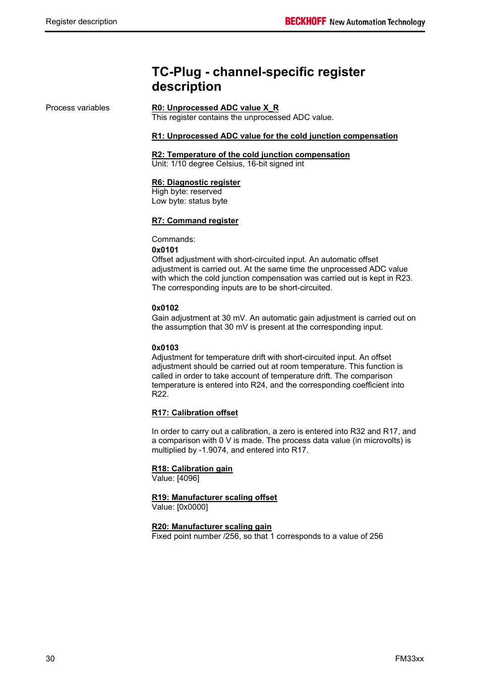 Tc-plug - channel-specific register description | BECKHOFF FM33xx User Manual | Page 35 / 39