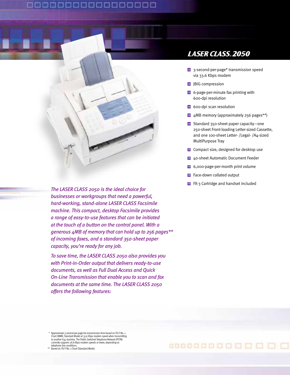 Canon LASER CLASS 2050 User Manual | Page 3 / 6