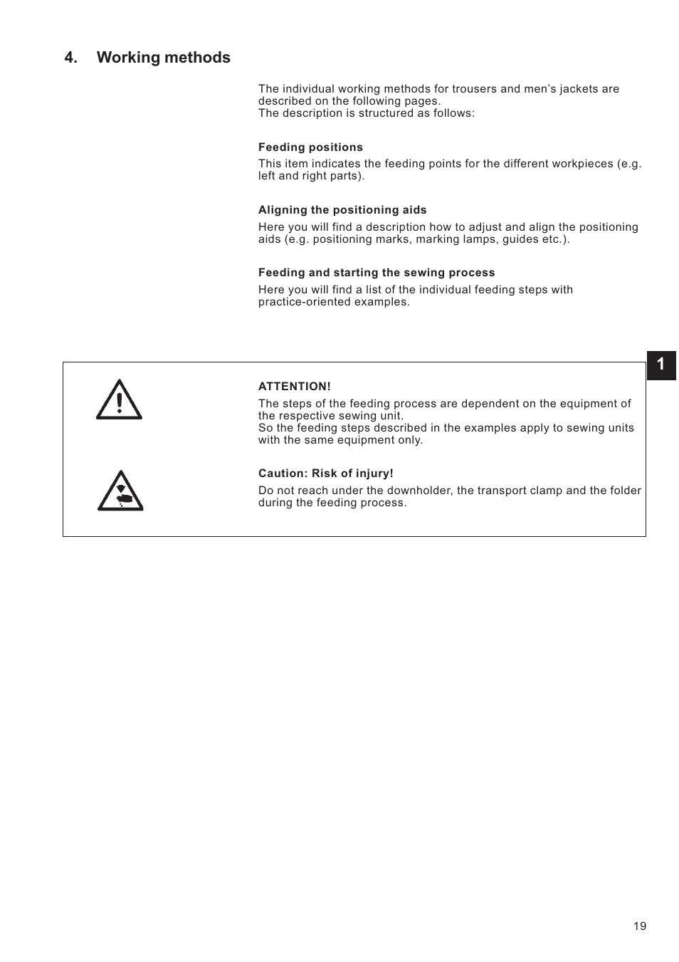 Working methods | Beisler 100-68 User Manual | Page 21 / 142