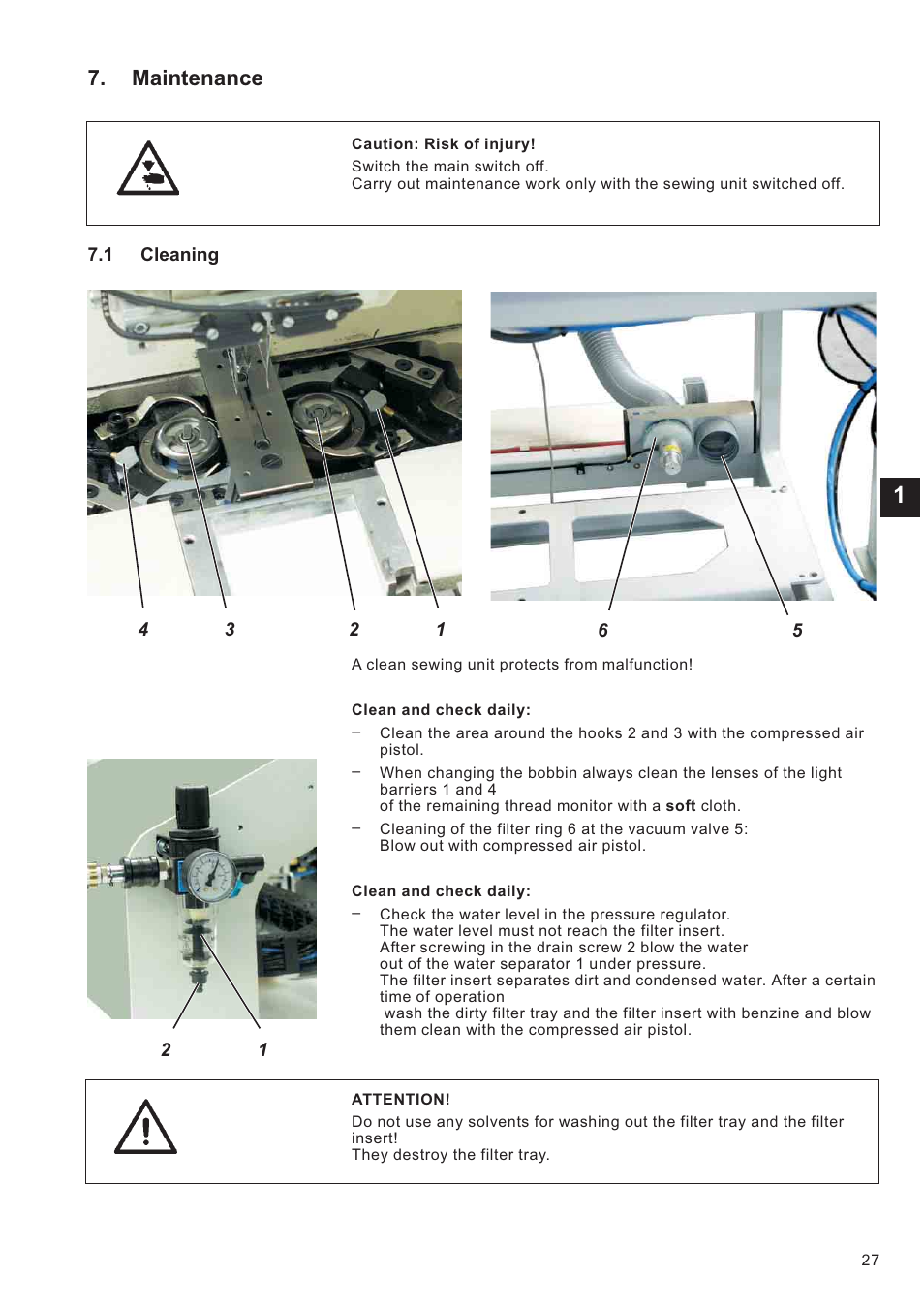 Maintenance | Beisler 100-68 User Manual | Page 29 / 142