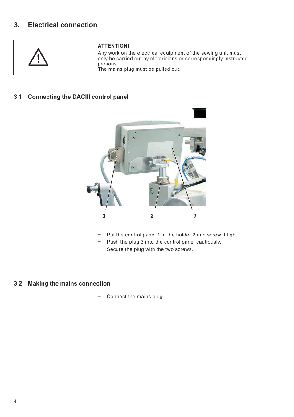 Electrical connection | Beisler 100-68 User Manual | Page 34 / 142