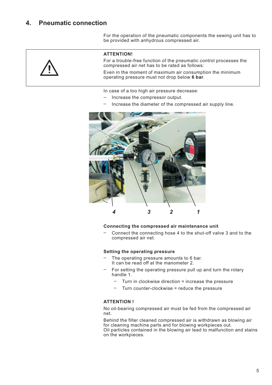 Pneumatic connection | Beisler 100-68 User Manual | Page 35 / 142