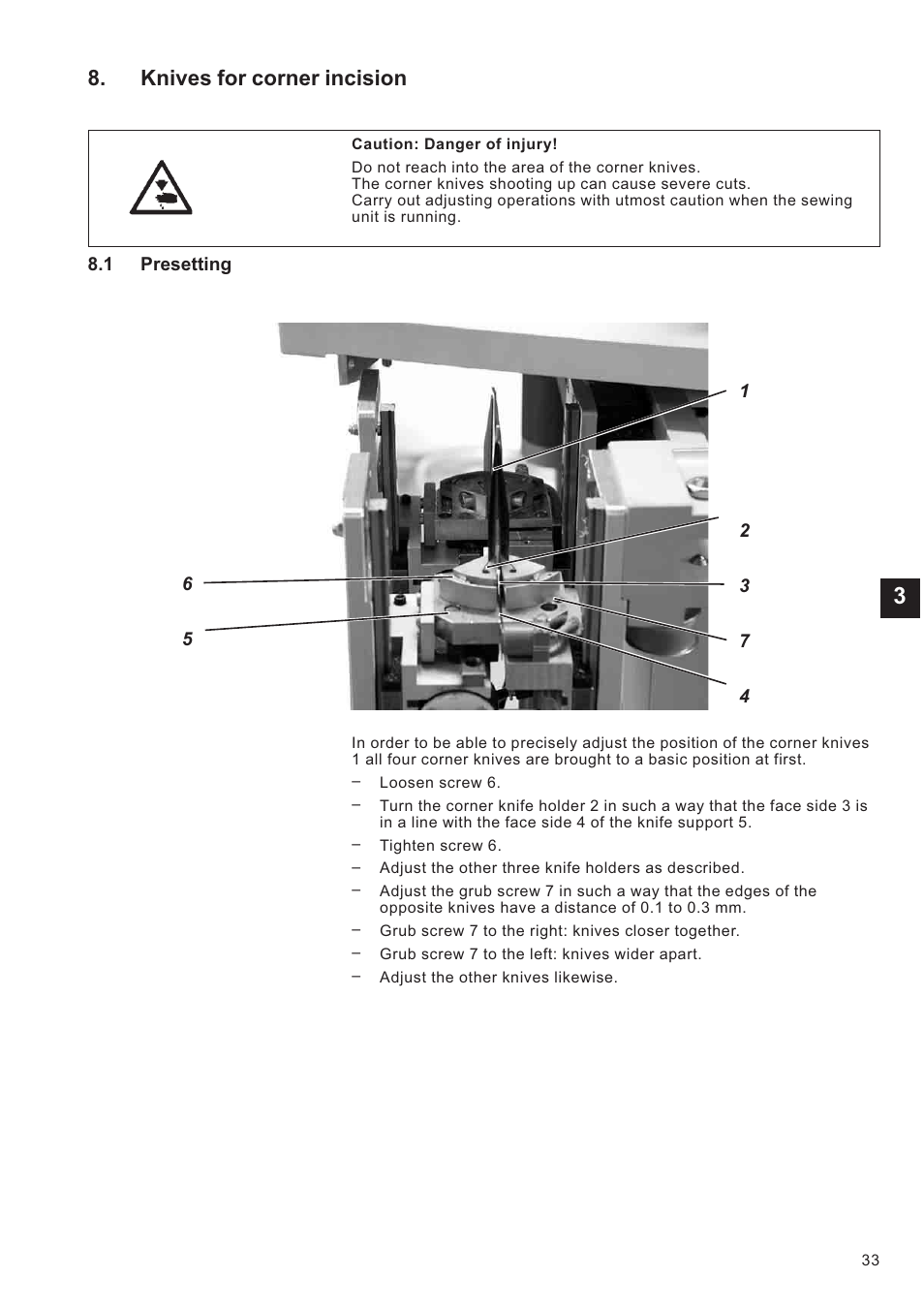 Knives for corner incision | Beisler 100-68 User Manual | Page 71 / 142