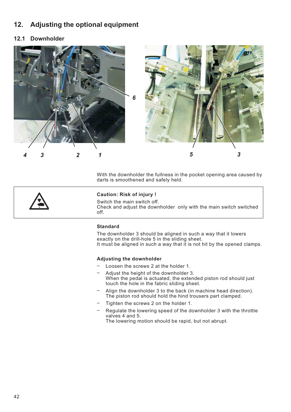 Adjusting the optional equipment | Beisler 100-68 User Manual | Page 80 / 142